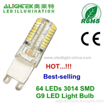 64 Led G9 3014 Smd Led Light Bulb 3w With Silica Gel Housing 